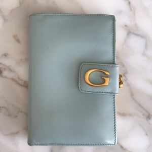 Rare Vintage Gucci Sky Blue Leather Wallet